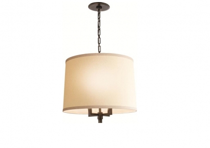 Pakabinamas šviestuvas -Westport Large Hanging Shade in Bronze with Linen Shade - BBL 5030BZ-L