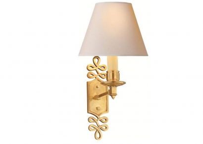 Sieninis šviestuvas - Ginger Single Arm Sconce  AH 2010NB-NP