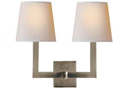 Sieninis šviestuvas - Square Tube Double Sconce SL 2820AN-NP2