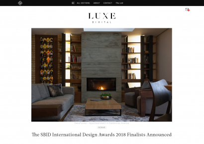 The SBID International Design Awards 2018 Finalists Announced