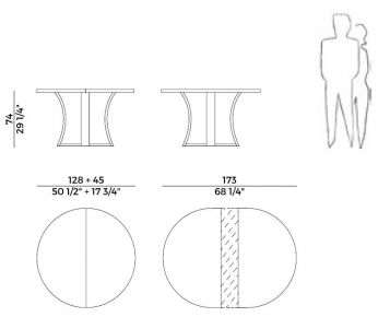 Apvalus stalas - Grace 834/TC1 (išdidinamas)-gallery-2
