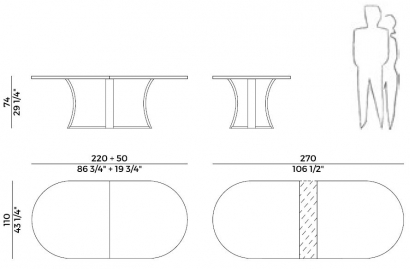 Ovalus stalas - Grace 834/TO1 (išdidinamas)-gallery-2