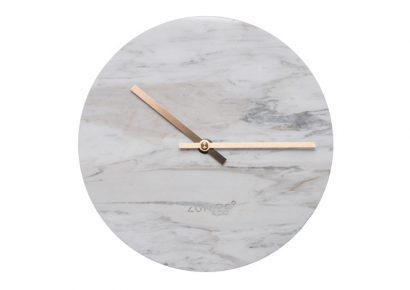 Apvalus laikrodis - MARBLE TIME WHITE