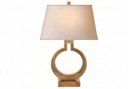 Stalinis šviestuvas  - Ring Form Small Table Lamp - CHA 8969BZ-NP-gallery-1