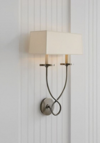 Sieninis šviestuvas - Symmetric Twist Double Sconce CHD 1612AN-NP-gallery-1