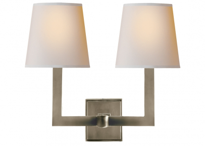 Sieninis šviestuvas - Square Tube Double Sconce SL 2820AN-NP2-gallery-1