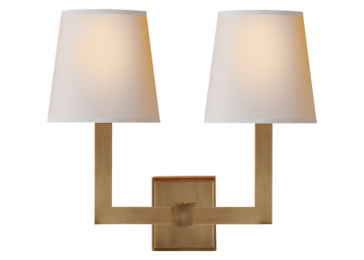 Sieninis šviestuvas - Square Tube Double Sconce SL 2820AN-NP2-gallery-1