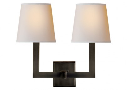 Sieninis šviestuvas - Square Tube Double Sconce SL 2820AN-NP2-gallery-2