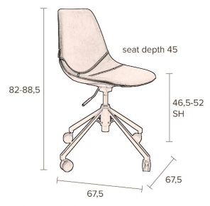 Kėdė - FRANKY office chair-gallery-1